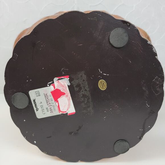 Footed Pedestal Bowl Copper Shell Shaped Fruit Centerpiece Decoration - Picture 9 of 16